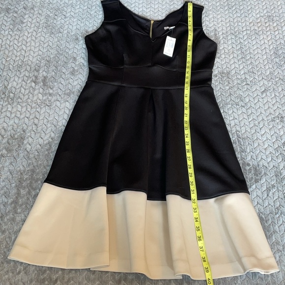 NWT Dress Barn Midi Dress. Black and Cream.  Sleeveless. Back Zipper. Lined.  12 - Picture 10 of 15
